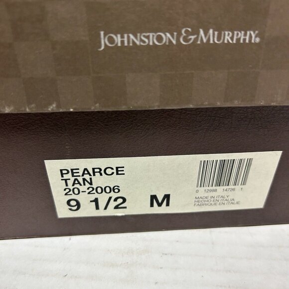 Johnston & Murphy Dattero Saddle Tan Wingtip Oxford Leather Shoes Men Sz 9.5 M